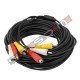 Cable RCA para cámaras de CCTV audio, video y alimentación. 30 m