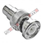 Conector BNC macho a RCA hembra